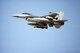 An F-16C Fighting Falcon aircraft of the 388th Tactical Fighter Wing flies out on a mission during Operation Desert Storm. The aircraft is armed with AIM-9 Sidewinder missiles and Mark 84 2,000-pound bombs. (U.S. Air Force photo)