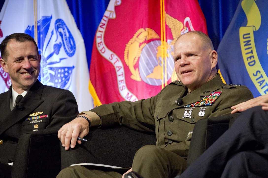 Commandant of the Marine Corps Gen. Robert B. Neller, attends the WEST 2016 Conference at the San Diego Convention Center, Calif., Feb. 19, 2016. Neller was one of the joint service chief speakers during the luncheon town hall. (U.S. Marine Corps photo by Staff Sgt. Gabriela Garcia/Released)