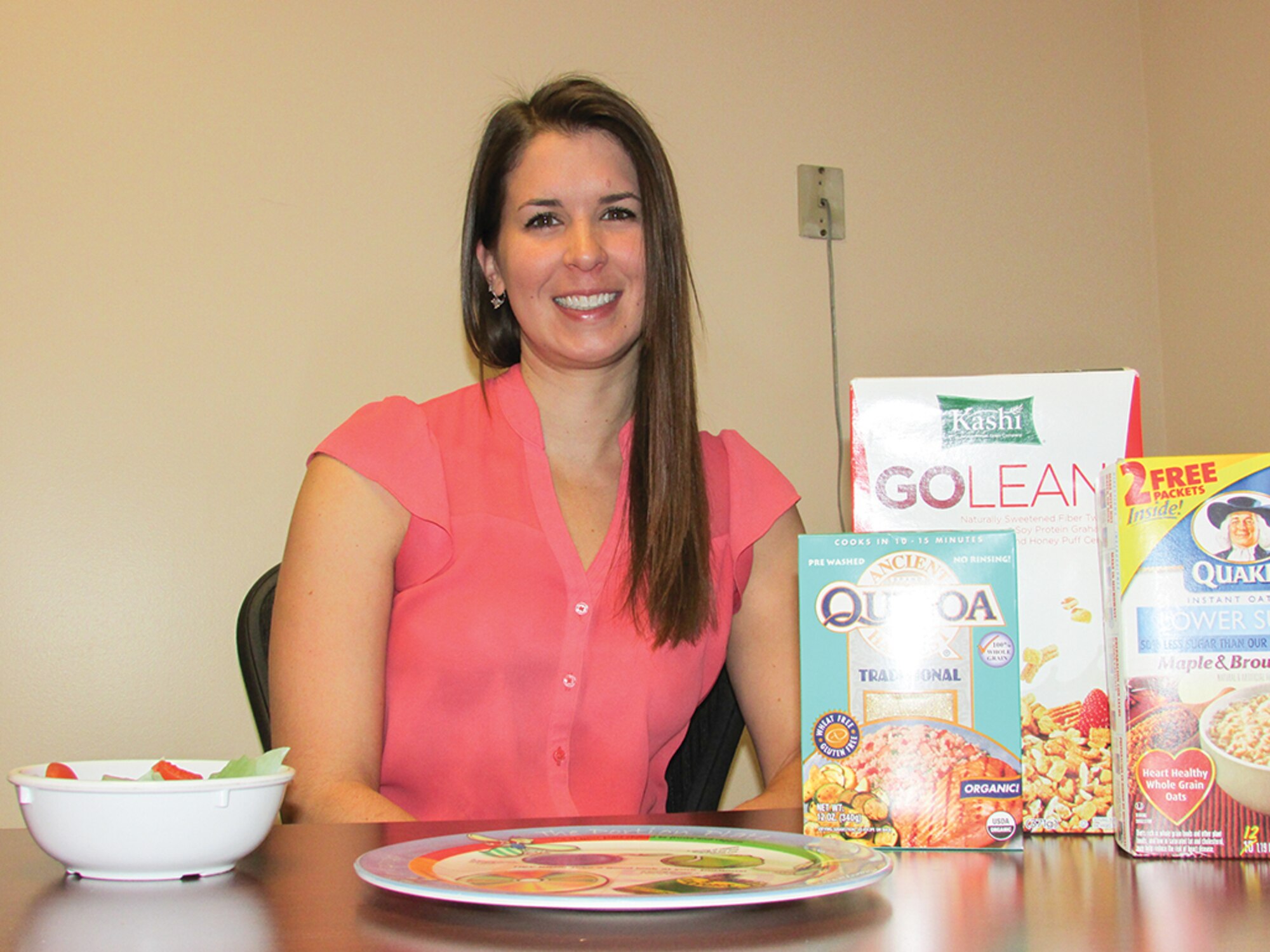 Kirtland Air Force Base dietician Kirsten David works with patients to create diet plans to help them meet their goals and stay healthy throughout their lives. (Photo by Argen Duncan)