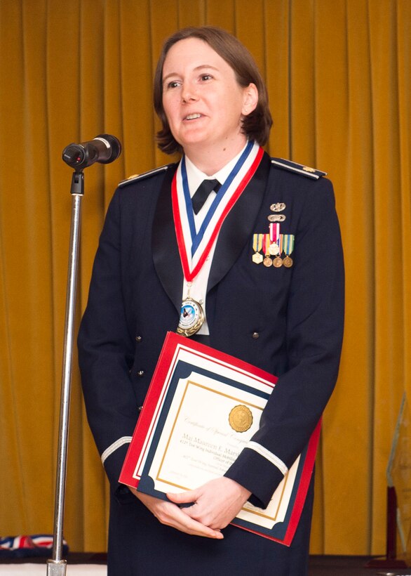 2015 Individual Mobilization Augmentee Field Grade Officer of the Year – Maj. Maureen E. Marshall, 412th Test Wing Judge Advocate. (U.S. Air Force photo by Ethan Wagner)
