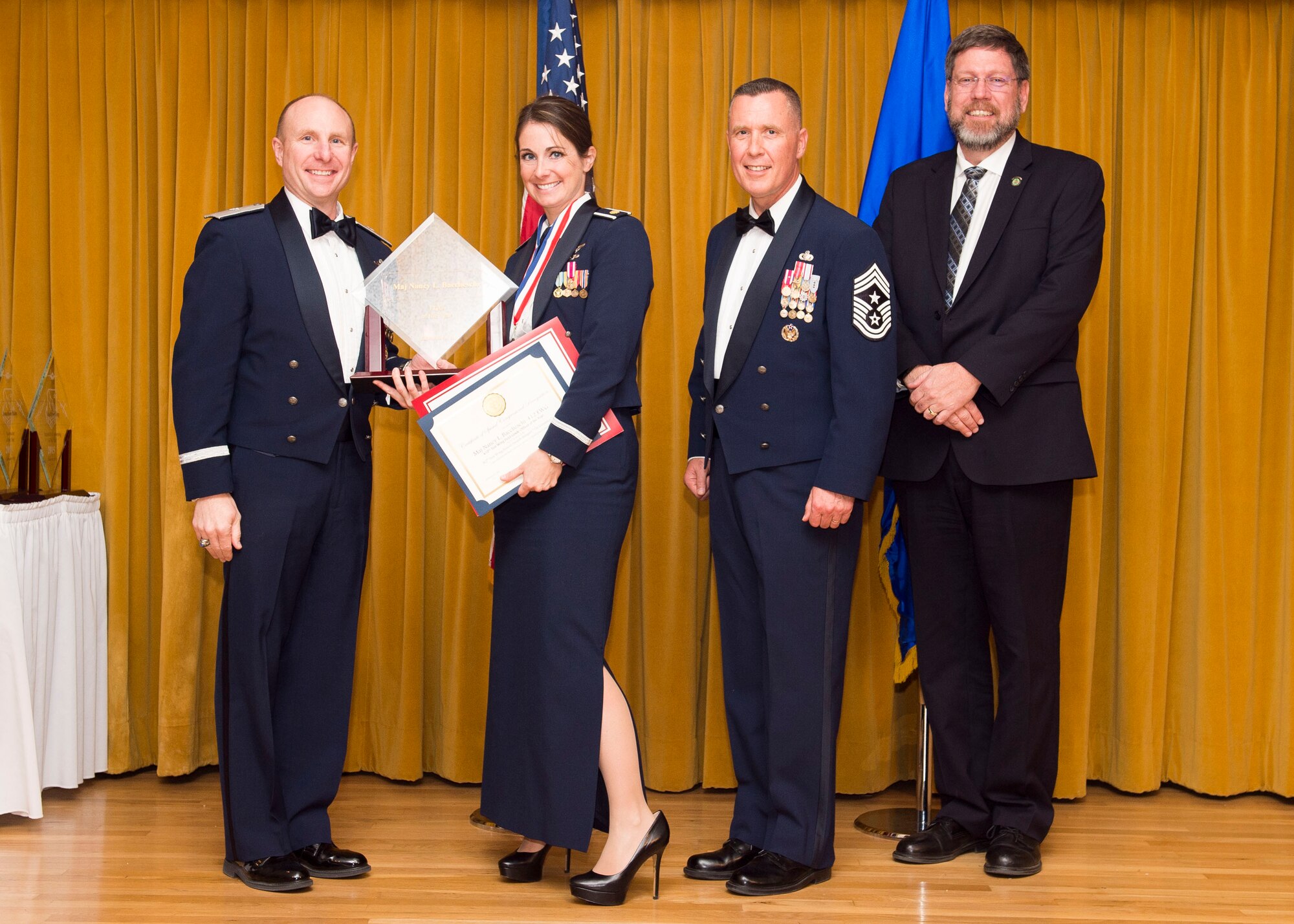 2015 Field Grade Officer of the Year – Maj. Nancy L. Baccheschi, 412th Electronic Warfare Group. (U.S. Air Force photo by Ethan Wagner)
