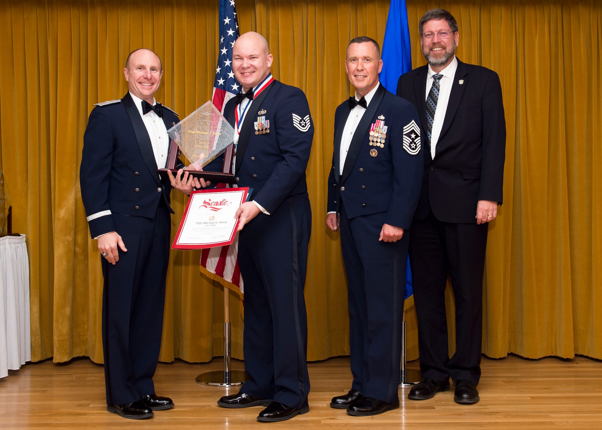 2015 NCO of the Year - Staff Sgt. Michael J. Burd, 412th Mission Support Group. (U.S. Air Force photo by Ethan Wagner)
