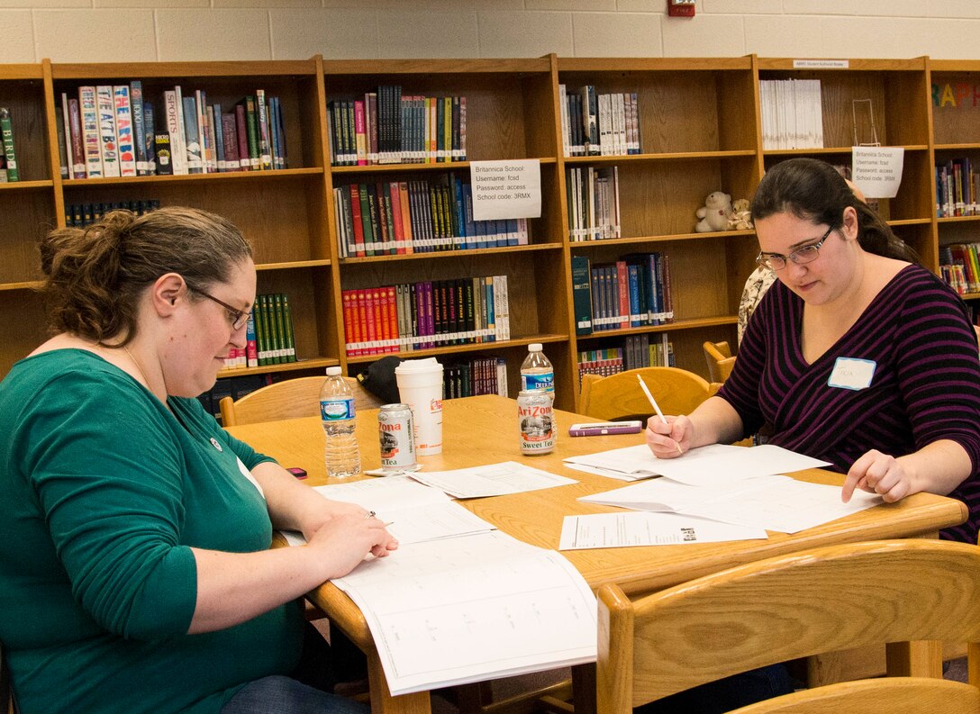 A team of volunteers from the U.S. Army Corps of Engineers, Middle East District assisted with the MATHCOUNTS regional competition Feb. 22 at Admiral Richard E. Byrd Middle School in Winchester, Va.