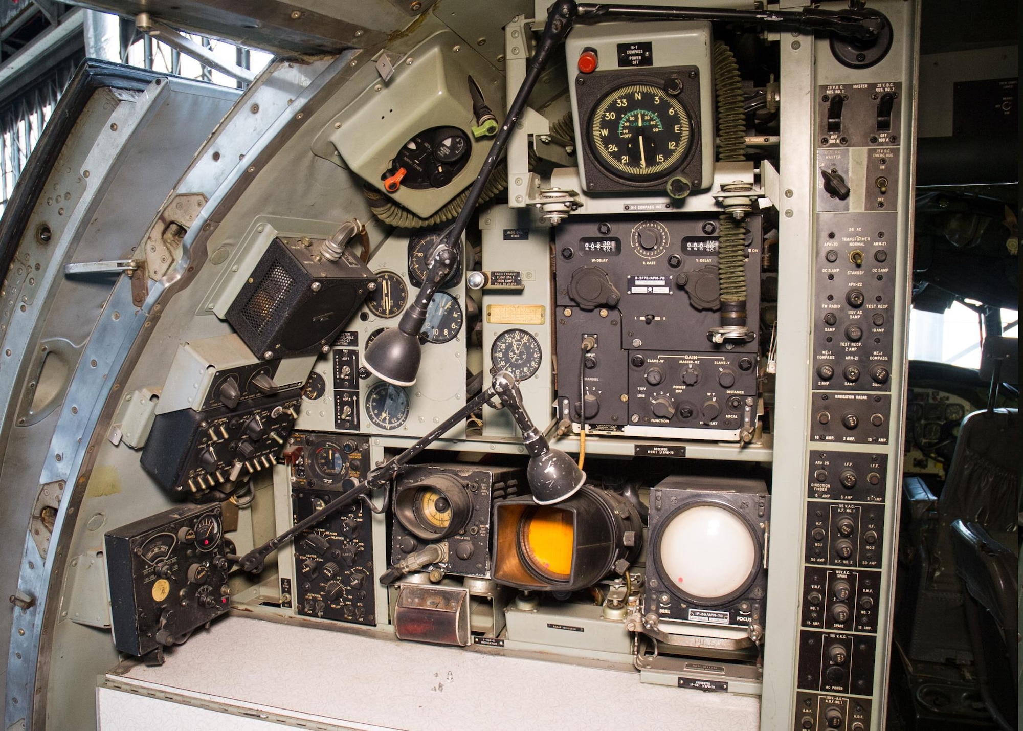 DAYTON, Ohio -- Lockheed VC-121E "Columbine III" flight deck view at the National Museum of the United States Air Force. (U.S. Air Force photo)