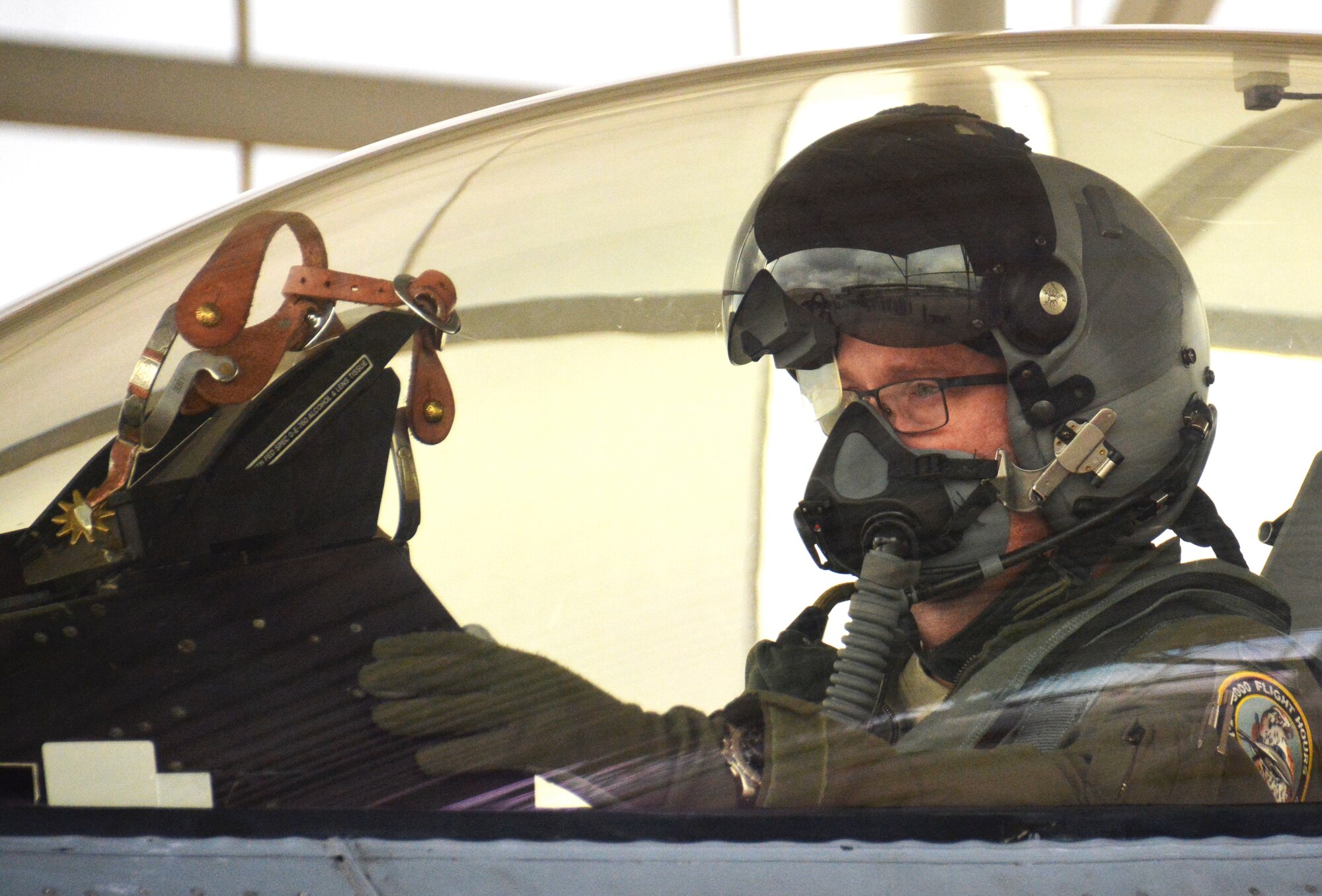 NAVAL AIR STATION FORT WORTH JOINT RESERVE BASE, Texas – Col. Robert Buchanan, 301st Fighter Wing vice commander, “hung up his spurs” here after returning from his final “fini-flight” Feb. 6. Buchanan began his career in 1988 as a graduate of the U.S. Air Force Academy and has flown more than 3,600 flight hours. (U.S. Air Force photo by Staff Sgt. Samantha Mathison)