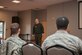 Ken Bitter, Military Family Life Counselor personal finance counselor, briefs Airmen during a Military Saves Week 2016 class at Joint Base Andrews, Md., Feb. 23, 2016. Military Saves Week has served as an annual Department of Defense Financial Readiness Campaign, which seeks to persuade, motivate, and encourage military families to save money. (U.S. Air Force photo by Senior Airman Dylan Nuckolls/Released)