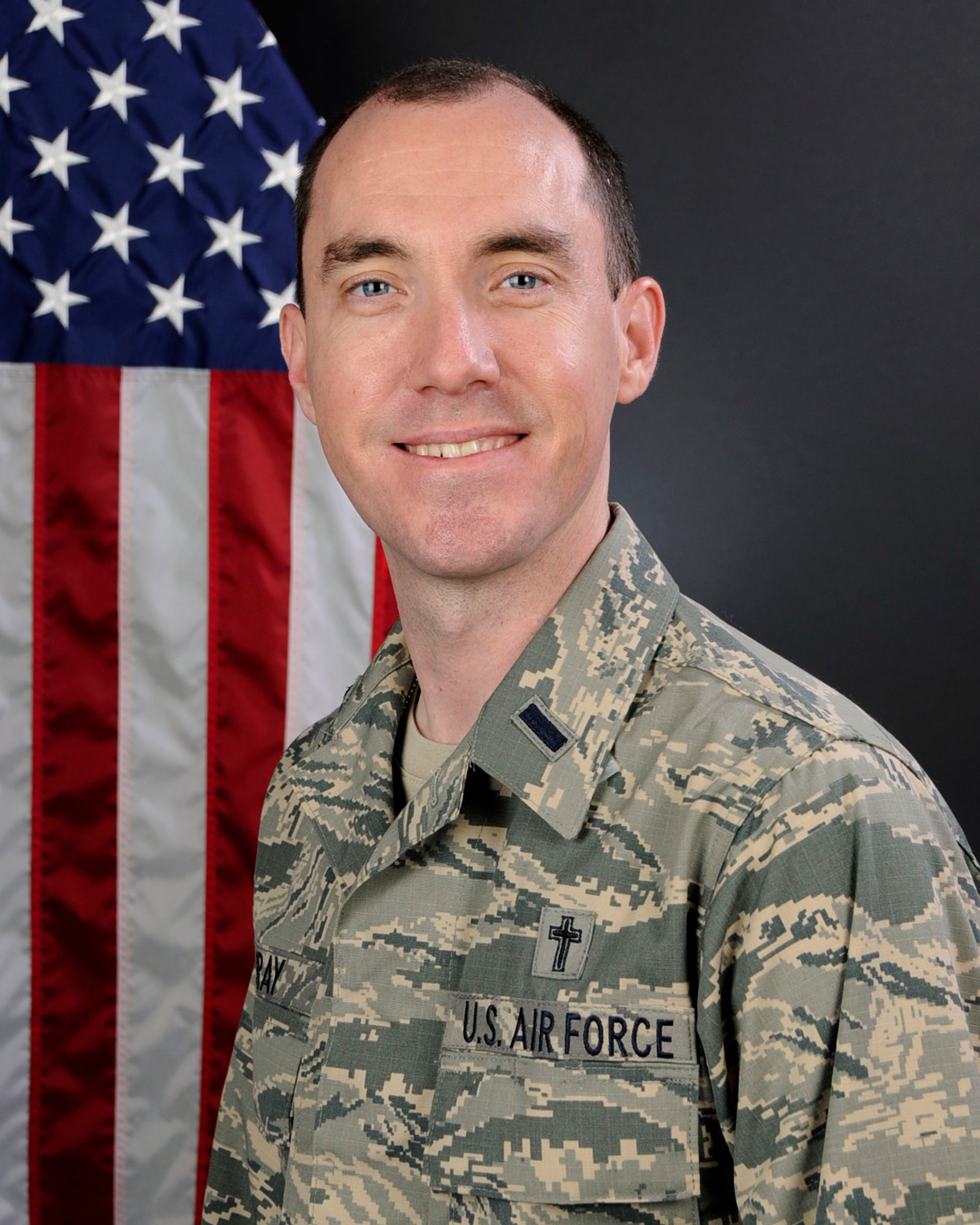 U.S. Air Force Chaplain (1st Lt.) Father Samuel M. Gray, assigned to the 169th Fighter Wing at McEntire Joint National Guard Base, S.C., Jan. 8, 2016. (U.S. Air National Guard by Airman 1st Class Megan Floyd)