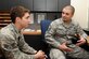 U.S. Air Force Master Sgt. Michael Brimhall, career assistance advisor assigned to the 633rd Force Support Squadron, provides career guidance Senior Airman Steven Guarnieri, client systems technician assigned to the 633rd Communication Squadron, at Langley Air Force Base, Va., Feb. 16, 2016.  The CAA office provides one-on-one advice regarding an individual’s career options, such as cross training or separating from the Air Force. (U.S. Air Force photo by Senior Airman Brittany E. N. Murphy)