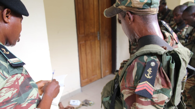 U.S. Marines and sailors are working with Cameroon’s Fusiliers Marins and Compagnie des Palmeurs de Combat to increase their capabilities to combat illicit activity and increase security in the waterways and borders of Cameroon. At the request of the Cameroonian government and through coordination with the U.S. Embassy in Yaounde, Marines and sailors with Special-Purpose Marine Air-Ground Task Force Crisis Response-Africa, are teaching their military counterparts in infantry tactics to help build their maritime security force capabilities. 


