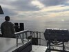 Soldiers of the 481st Transportation Company (Heavy Boat), Naval Base Ventura County, Port Hueneme, aboard the United States Army Vessel Malvern Hill, position a floating target before conducting a live fire exercise, also known to Army mariners as a “Wet Range,” where Soldiers engaged targets on the water while their vessel was underway, using various vehicle mounted and hand carried weapons Jan. 27. (Photo by Lt. Col. Kevin McKenzie)