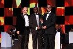 Ernest Yelder, Cybersecurity Technical Lead  at Combat Direction Systems Activity, Dam Neck accepts his 2016 Black Engineer of the Year Award during the 30th Annual Black Engineer of the Year Awards (BEYA) in Philadelphia February 20.  Yelder is only one of three Navy engineers honored this year and the only one from Hampton Roads.