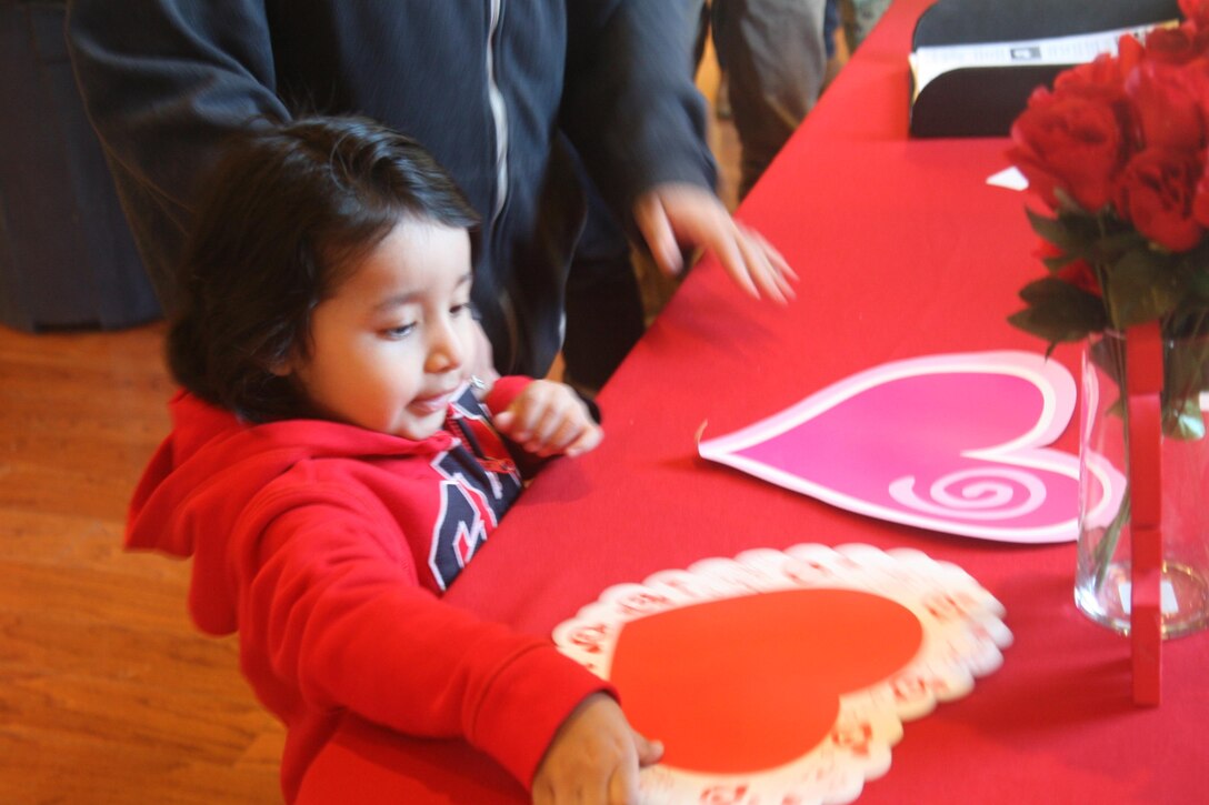 Military child Gus, 4, attends a FOCUS on Family event at the Lincoln Miiltary Housing Center aboard Marine Corps Base Quantico Feb. 18.