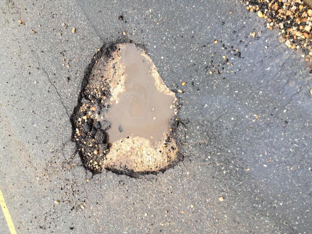Pothole on Anderson Avenue.