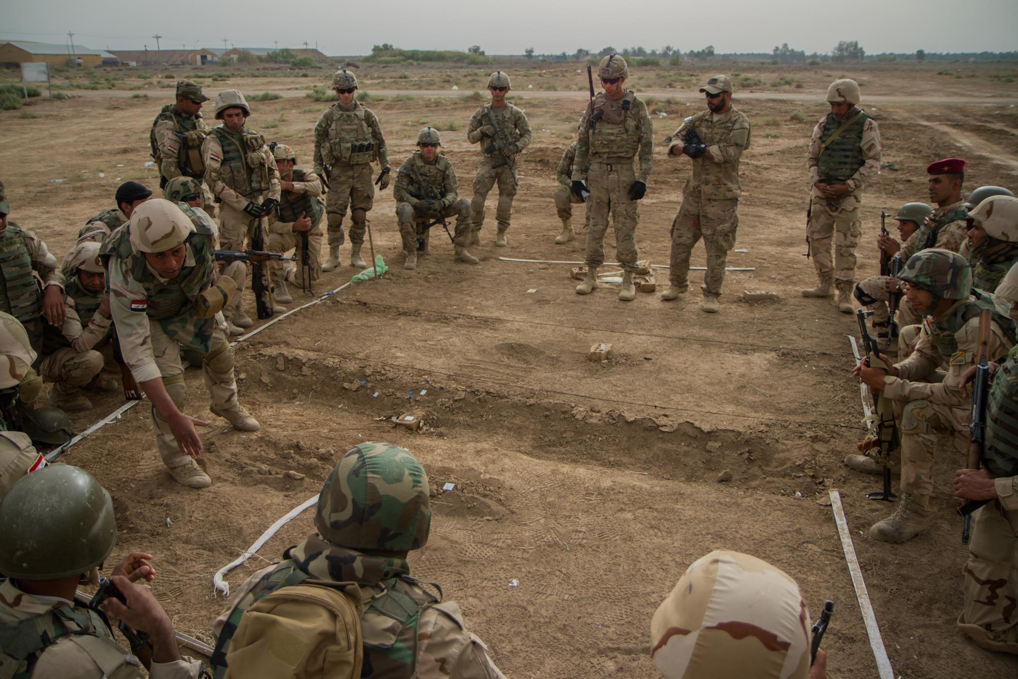 IA NCO creates battle plan for exercise