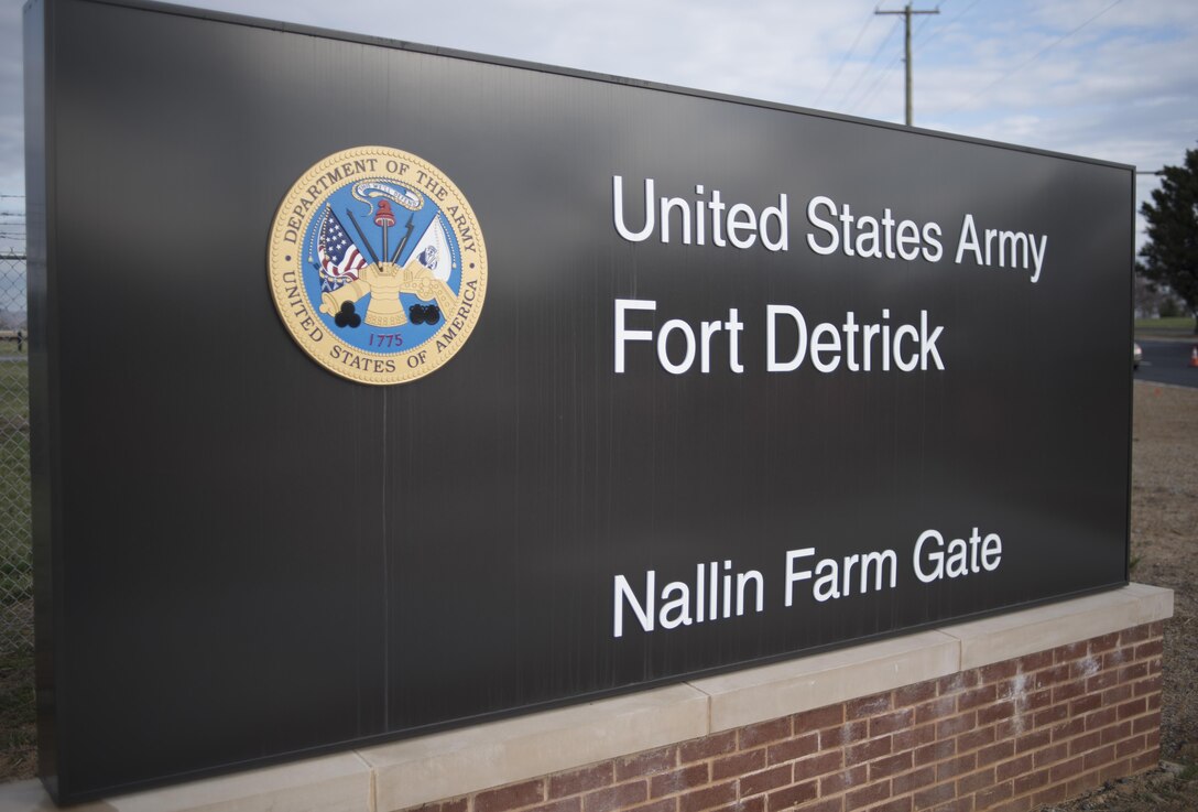 Fort Detrick officials opened the new Nallin Farm Gate to the workforce and public on Friday, April 10. The long-awaited opening added a modern entrance to the garrison that is experiencing growth in its missions. The U.S. Army Corps of Engineers, Baltimore District, built the $11 million project that includes a state-of-the-art installation entry control point, a design that meets current anti-terrorism/force protection standards, and a new visitor control center. 