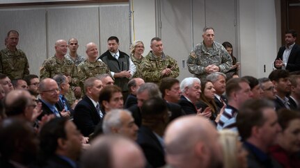 South Carolina National Guard, state government, University of South Carolina, and South Carolina’s businesses join forces in cyber-security, and announce the SC Cyber consortium on Feb. 24, 2016, Columbia, South Carolina. The newly created SC Cyber consortium will educate businesses, government agencies, and USC students on cyber-security tools, skills, and procedures, with the ultimate goal to enhance South Carolina’s ability to fight cyber threats at all levels of the local government and industry. SC Cyber aims to develop a series of strategically located, cyber-security, hubs across South Carolina.