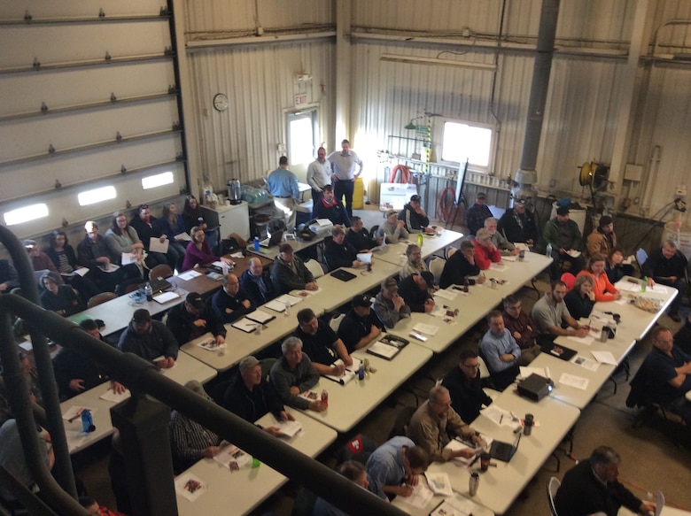 More than 100 flood risk reduction project sponsors in the PL 84-99 program, USACE flood fight personnel, and State and County Emergency Managers from the Omaha area attended annual Flood Fight training February 23. Training topics included PL 84-99 authorities, spring flood outlook, flood fighting, levee safety, the levee inspection program, flood risk management.