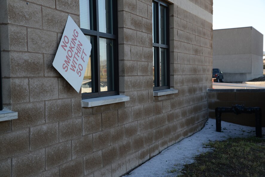 A storm containing 60 plus mph winds and golf ball sized hail hit Laughlin Air Force Base, Texas, at approximately 10:30 p.m. Feb. 22, 2016. With the storm came damaged facilities, housing units and personal property, to include hundreds of dented cars and homes. (U.S. Air Force photo by Senior Airman Ariel D. Partlow)