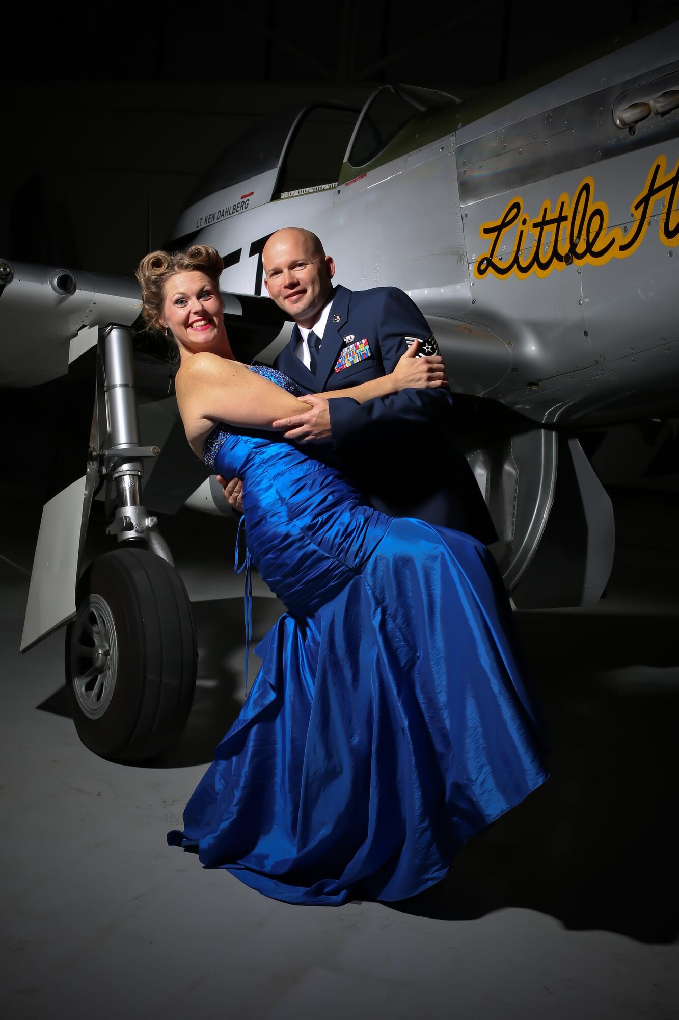 Sylvia Wages and her husband, 5th Aircraft Maintenance Squadron specialist 
section chief MSgt. William Wages, pose at the military ball on Minot AFB this 
year. (Courtesy photo)

