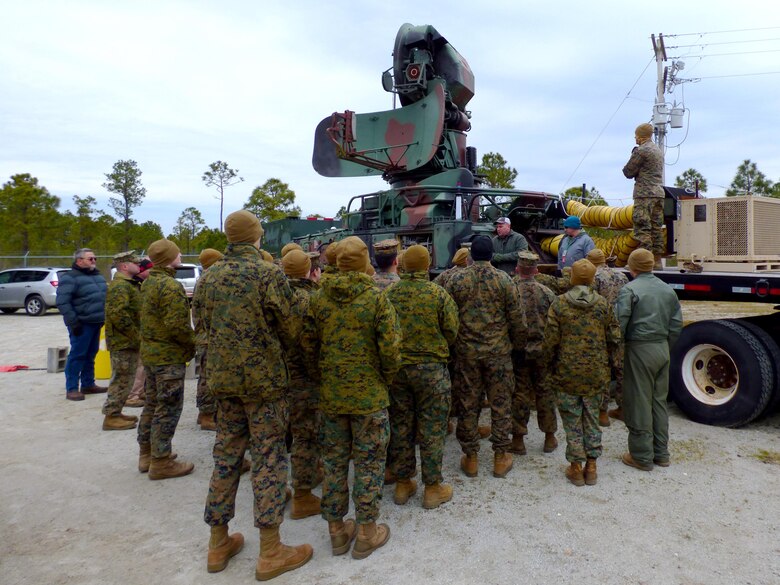 Students are briefed on the SA-6 Surface to Air Missile System during a Squadron Intelligence Training and Certification Course at Mid Atlantic Electronic Warfare Range, N.C., Feb. 12, 2016. The course combines classroom instruction as well as intense student intelligence evaluation and briefing requirements followed by practical application events in direct support of live aviation requirements. (Photo by Timothy D. Andres/Released)