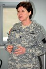 Maj. Gen. Margaret W. Boor, commanding general for the Army Reserve’s 99th Regional Support Command at Joint Base McGuire-Dix-Lakehurst, N.J., addresses the facility coordinator training class held at Fort Indiantown Gap, Pa., Feb. 23. The two-day class was designed to help coordinators improve their individual Army Reserve center.