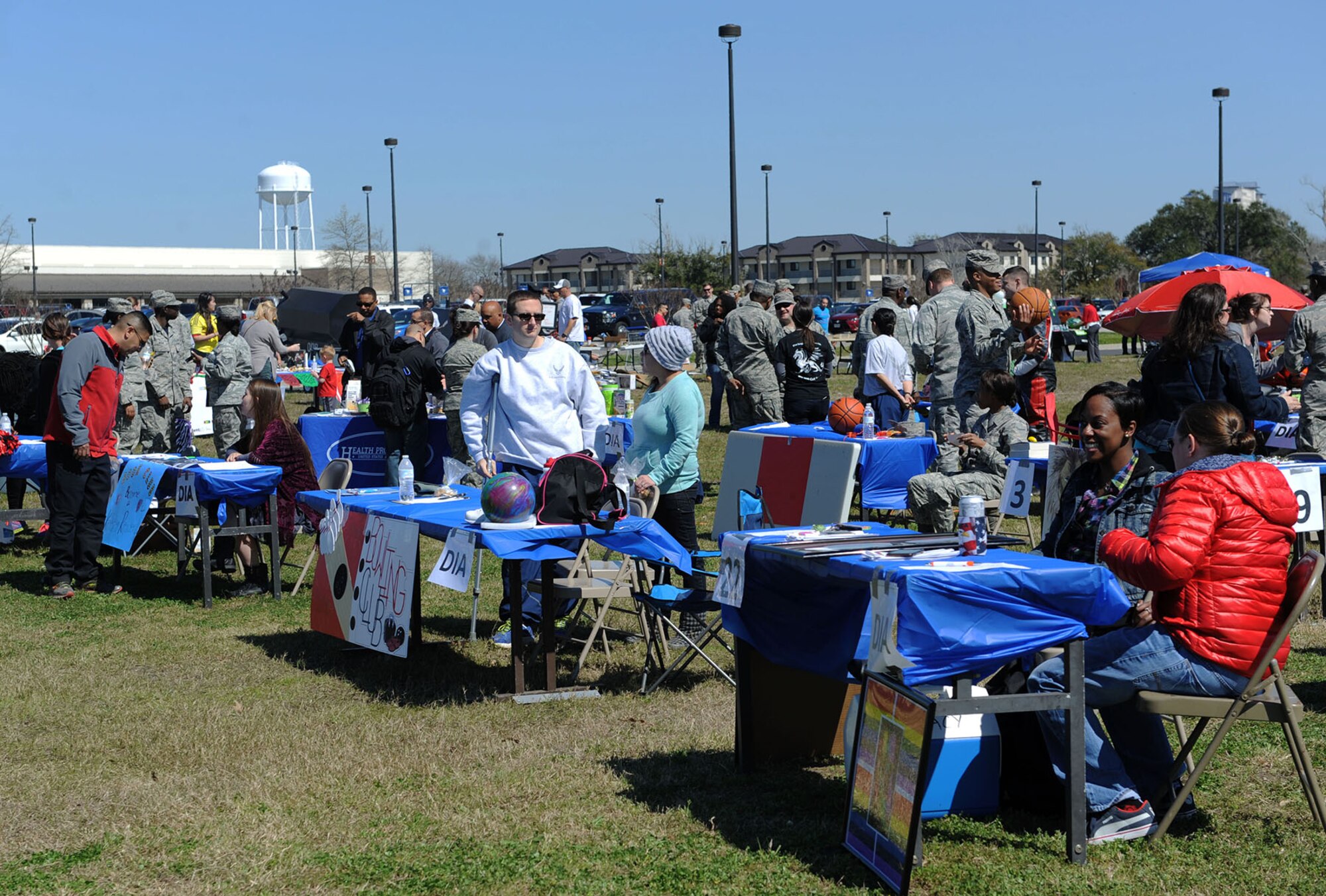 More than 40 groups and private organizations showcase what they offer during Dragon Fest, Feb. 26, 2016, Keesler Air Force Base, Miss. Dragon Fest is an organization built to help Airmen grow, mentor and network through shared interests. (U.S. Air Force photo by Kemberly Groue)