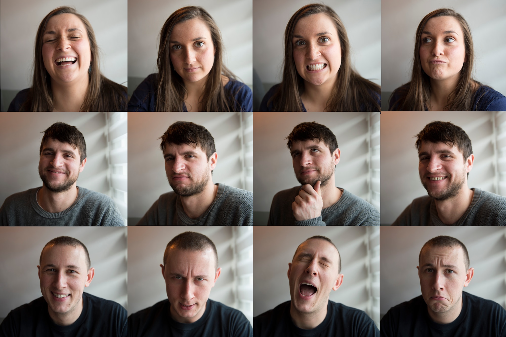 What people used to communicate with their faces can now be communicated through emojis. Which emoji would you use for each face? Communication is key, and more than simply expressing yourself verbally is important. It's necessary to choose not only the right words, but also the right platform and tone for your audience. Communication can wreak havoc unless used effectively. (U.S. Air Force photo by Airman 1st Class Erin R. Babis/Released)