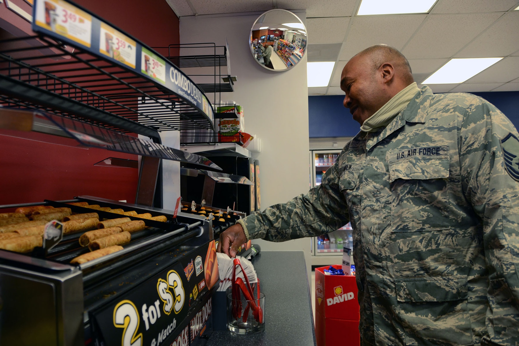 U.S. Air Force Master Sgt. Rodney Chaplin, an aerospace ground equipment technician with the 169th Maintenance Squadron, shops at the Base Exchange on McEntire Joint National Guard Base, S.C., Jan. 5, 2016. The BX offers a variety of options for their customers while also contributing to the community. (U.S. Air National Guard photo by Airman Megan Floyd/Released)