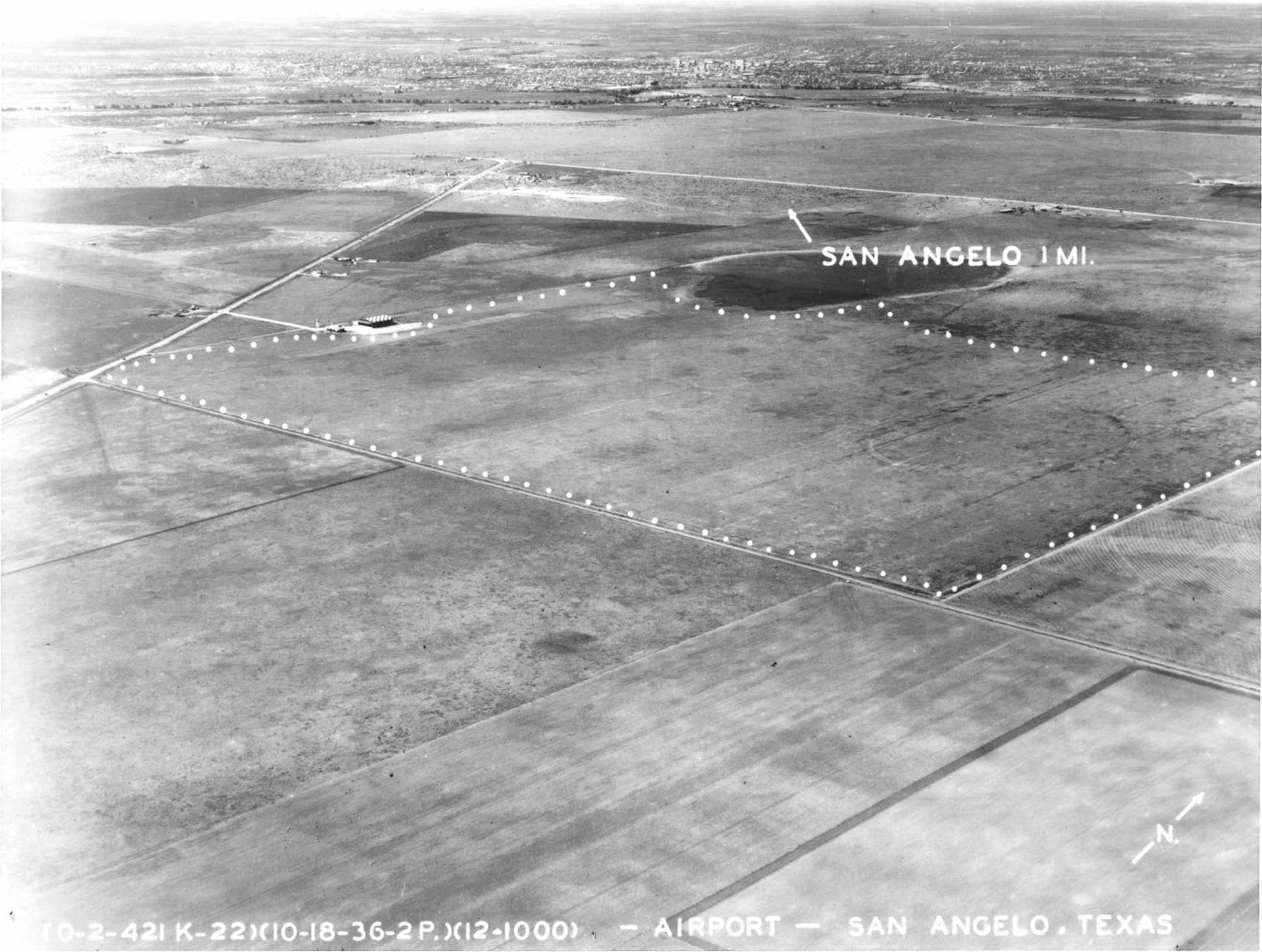 After a dozen years in operation, the San Angelo airport would close to make way for the flight patterns of a new Army Air Corps flying school planned for the open terrain just north of the airport. (Courtesy photo used with permission)