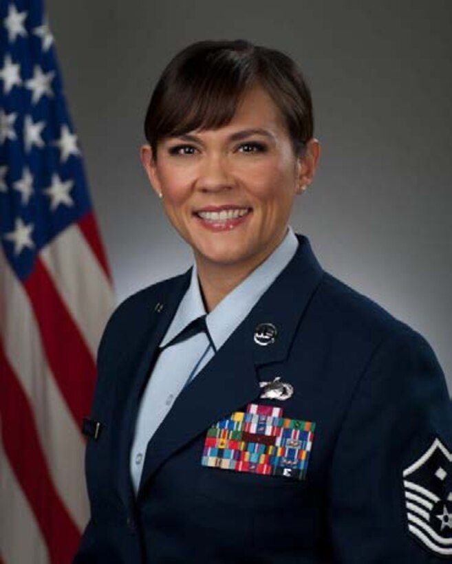 Master Sergeant Wendy T. Barraza is the first sergeant for Headquarters, Individual Reservist Readiness and Integration Organization, Headquarters, Air Reserve Personnel Center, Buckley AFB, Colo. (U.S. Air Force photo)