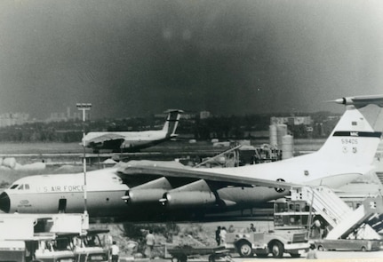JOINT BASE CHARLESTON, SC -- Operation Nickel Grass was the US response to the arming of Arab nations by the Soviet Union after Syria and Egypt attacked Israeli outposts in the Golan Heights and Sinai Peninsula. During the operation, aircraft from the	US supplied Israel with military equipment to include missiles and ammunition. Crews from the 437th Military Airlift Wing flew 122 Nickel Grass missions from Charleston AFB with 113 terminating at Tel Aviv, flying over 5,000 hours and delivering over 3,000 tons of equipment. (Courtesy Photo)