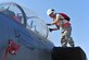 Staff Sgt. Charles, a 380th Expeditionary Maintenance Squadron crash recovery team member, inspects a mock-collapsed F-15E Strike Eagle aircraft during a major accident response exercise at an undisclosed location in Southwest Asia, Jan. 5, 2016. A major accident response exercise or MARE is designed to test a wing’s ability to respond to a variety of different events that could be disastrous to the installation and negatively impact the mission. (U.S. Air Force photo by Staff Sgt. Kentavist P. Brackin/Released)