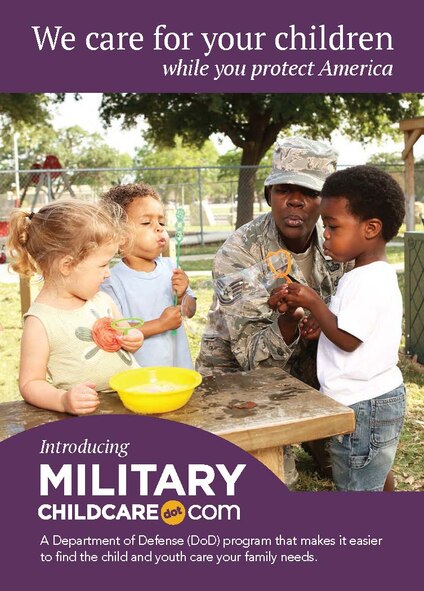 Military Child Care is a new Department of Defense program creating a more convenient way for parents to apply for and enroll their children in child care. The program is currently available at 84 military installations and is being introduced in phases worldwide. (Courtesy photo)
