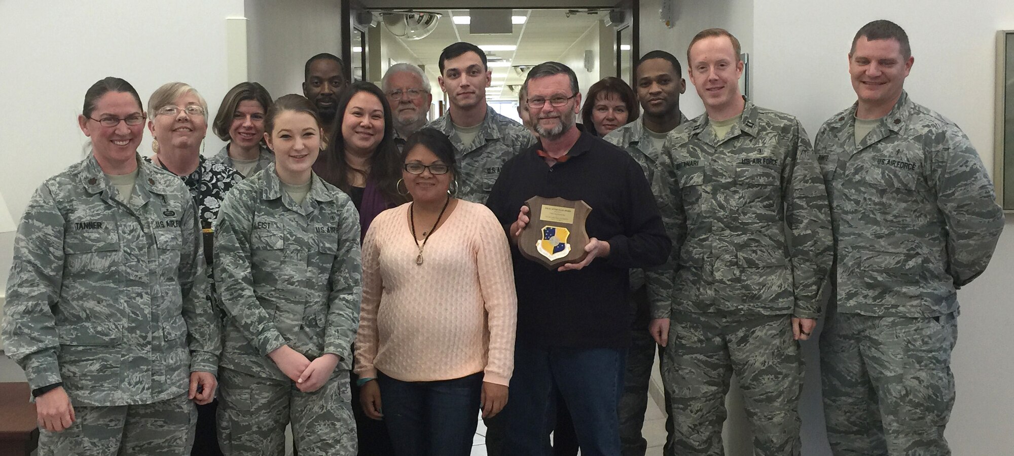Members of the 72nd Medical Group’s Mental Health Team were recently honored with a 72nd ABW Wildcatter Award. (Courtesy photo/Released)