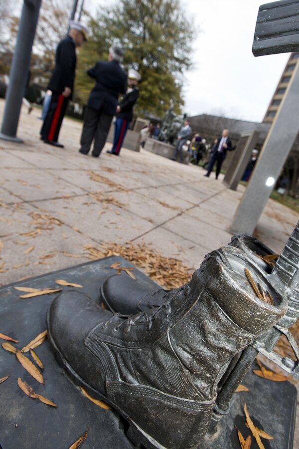 Commandant of the Marine Corps, Gen. Robert B. Neller arrives at a portrait unveiling ceremony at Atlanta, Ga., Dec. 2, 2015. Neller was the guest of honor speaker at retired Gen. Raymond G. Davis's portrait unveiling ceremony inside the Floyd Veterans Memorial Building. (U.S. Marine Corps photo by Staff Sgt. Gabriela Garcia/Released)