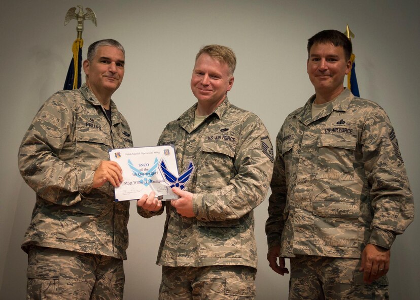 Master Sgt. William Baumgardner, 919th Special Operations Maintenance Squadron, won SNCO of the fourth quarter. (U.S. Air Force photo/Tech. Sgt. Jasmin Taylor)