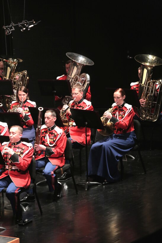 On Jan. 10, 2016, the U.S. Marine Band performed its annual Sousa Season Opener at George Mason University's Center for the Arts. (U.S. Marine Corps photo by Gunnery Sgt. Amanda Simmons/released)