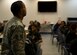Tech. Sgt. Joshua Melton, the Development and Training Flight program coordinator for the 315th Airlift Wing at Joint Base Charleston, instructs participants of the DTF January 9, 2016 at JB Charleston. Trainees are taught the basics of Air Force protocol, marching and other skills prior to their departure for Basic Military Training.