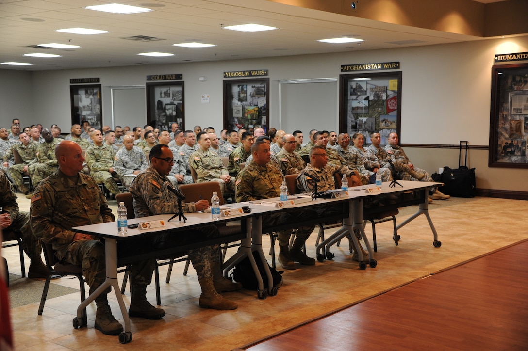 The 1st MSC officers were briefed during an Officer Professional Development (OPD) training session Jan. 9. The training focused on officer career development and promotions.