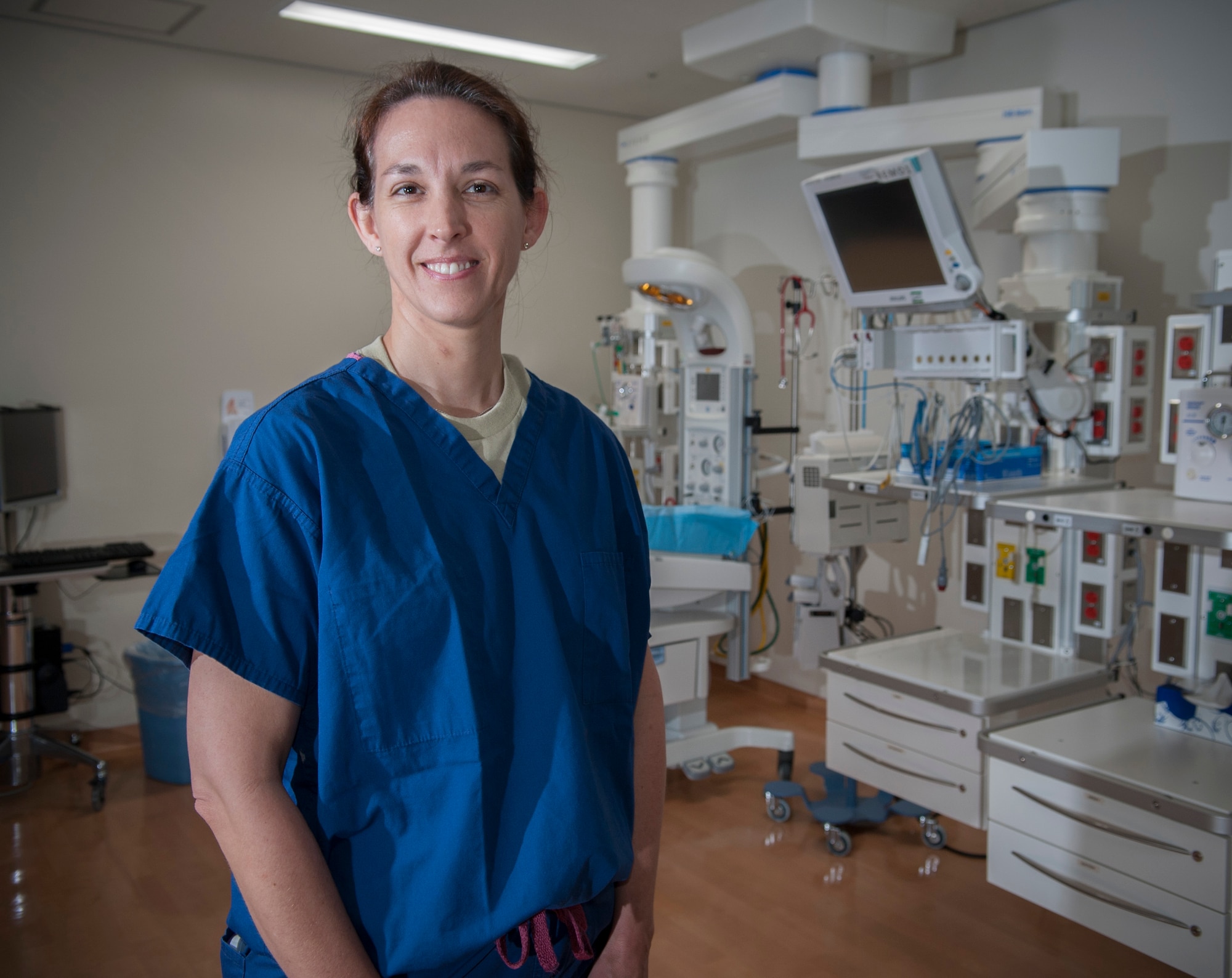 U.S. Air Force Major (Dr.) Angela Fagiana is the medical director of the U.S. Naval Hospital Okinawa’s neonatal intensive care unit. The NICU was recently recognized in the 2015 Department of Defense Quality and Patient Safety Awards. Fagiana’s efforts in the prevention of hypothermia in preterm newborns was integral to winning the award and reduced preterm hypothermia patients by approximately 25 percent. (U.S. Air Force photo by Master Sgt. Jason W. Edwards)
