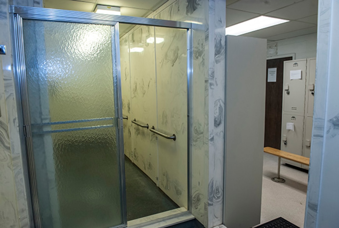 These showers, along with restrooms and other parts of the men's and women's locker rooms at the FMWR Fitness Center on Defense Supply Center Columbus will look significantly different in six months after a renovation project. The project starts towards the end of January and should end sometime early summer.