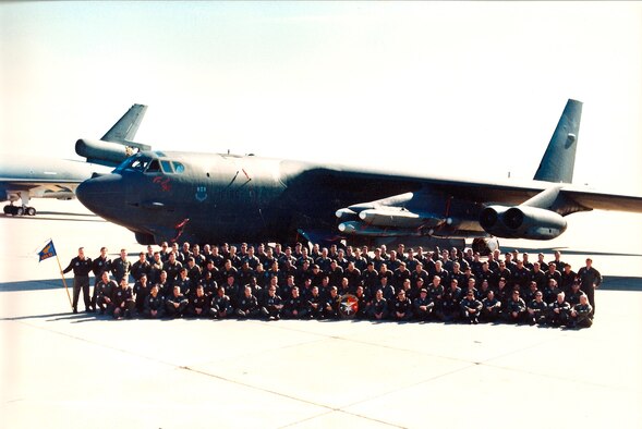 The 596th Bomb Squadron paved the way for American forces to defeat Iraqi dictator Saddam Hussein, whose troops had invaded neighboring Kuwait. Members of the 596th participated in Operation Senior Surprise, known as “Secret Squirrel” to the operators who would fly the mission. The bombers traveled more than 14,000 nautical miles non-stop and was the longest combat mission in history at the time. 