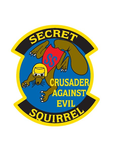 "Secret Squirrel" mission patch created by the men who took part in the
historic mission. The mission marked the first combat launch of the AGM-86C,
Conventional Air Launched Cruise Missile, a GPS guided munition. (Courtesy Graphic)