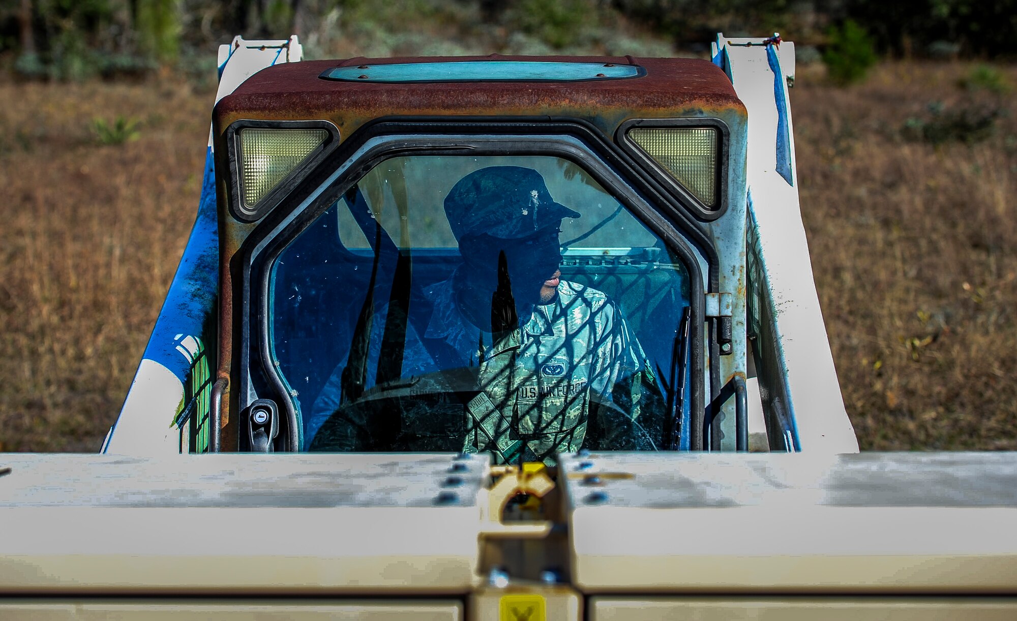 Airman 1st Class Samuel Garnett, a heavy equipment operator with the 1st Special Operations Civil Engineering Squadron, moves a generator to temporary living units during exercise Frigid Archer at Eglin Range, Fla., Jan. 6, 2016. Basic fundamentals of J-team were recently tested and trained when an Air Rapid Response Kit (ARRK) was deployed during exercise Frigid Archer, to demonstrate the distinctive capabilities of what the personnel and equipment can accomplish. (U.S. Air Force photo by Senior Airman Meagan Schutter)