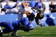 U.S. Air Force Academy defensive back Brodie Hicks, a junior, and linebacker Grant Ross, a sophomore, tackle a Cal player as the Air Force Academy Falcons met the Golden Bears of California in the Armed Forces Bowl in Fort Worth, Texas, Dec. 29, 2015. The Falcons fell to the Golden Bears 55-36. Air Force finished the season with an 8-6 overall record. (U.S. Air Force photo/ Mike Kaplan)