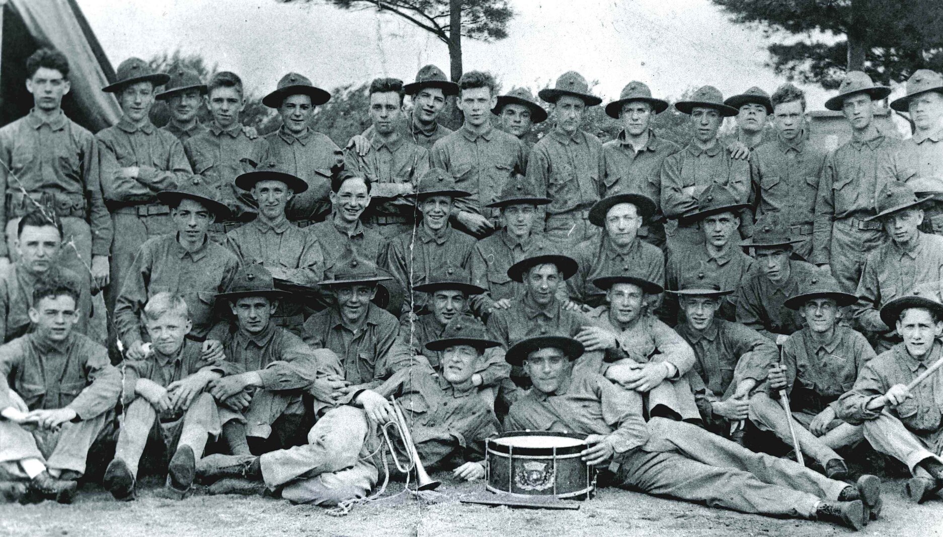 Members of the first Reserve unit formed at Brooklyn in 1916.