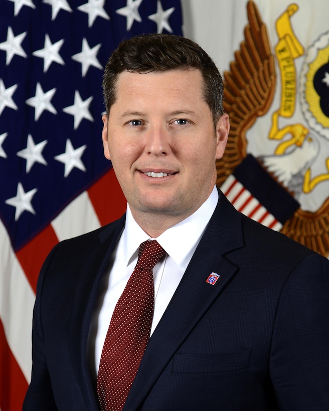 The Under Secretary of the Army Patrick J. Murphy poses for an official portrait in the Army Visual Information Directorate’s Pentagon portrait studio in Arlington, Va., Jan. 4, 2016.  (U.S. Army photo by Eboni L. Everson-Myart)