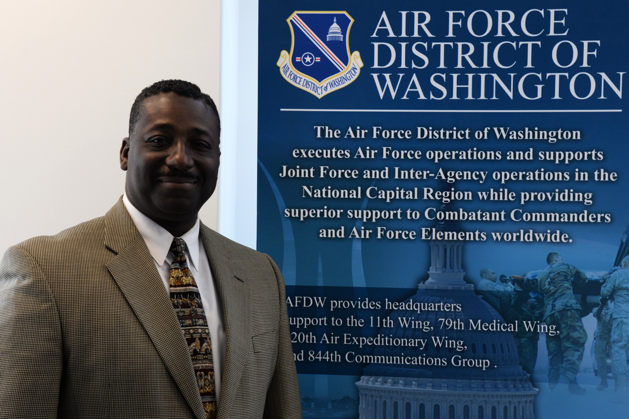 Wayne McCray, an Air Force District of Washington Capital Airman, is an essential contributor to the Air Force communication mission within the National Capital Region. McCray’s support with the 844th Communications Group also has a direct impact on the global Air Force mission.McCray is an education specialist for AFDW’s A6 and the 844th CG. He is also the commander’s program inspection manager and inspector general for the 844th CG. (Tech Sgt. Matt Davis)
