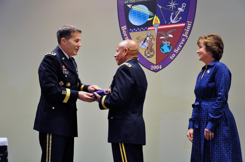 In a retirement ceremony held on Jan. 16, 2016, co-hosted by the U.S. Army Reserve and the University of South Florida, Lt. Gen. Jeffrey Talley, chief of the Army Reserve, recognized Maj. Gen. Luis Visot for his more than 37 years of service to the Army and the nation. Maj. Gen. Visot and his wife, Dr. Cindy Visot, were both honored for their extensive time and contributions to their community, to their civilian occupations and to the Soldiers, civilians and families of the U.S. Army Reserve.