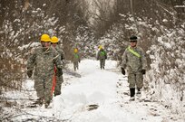 Soldiers with the 770th Engineer Company, 479th Engineer Battalion, 411th Engineer Brigade, 412th Theater Engineer Command, are working to clear land in Mattydale, N.Y., which will become home to a new Army Reserve Center.